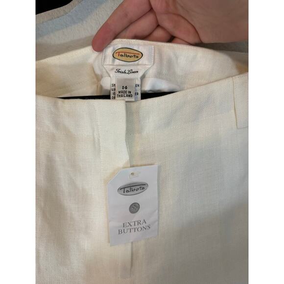 NWT Talbots Irish Linen High Waist trousers size 14 - Picture 4 of 4